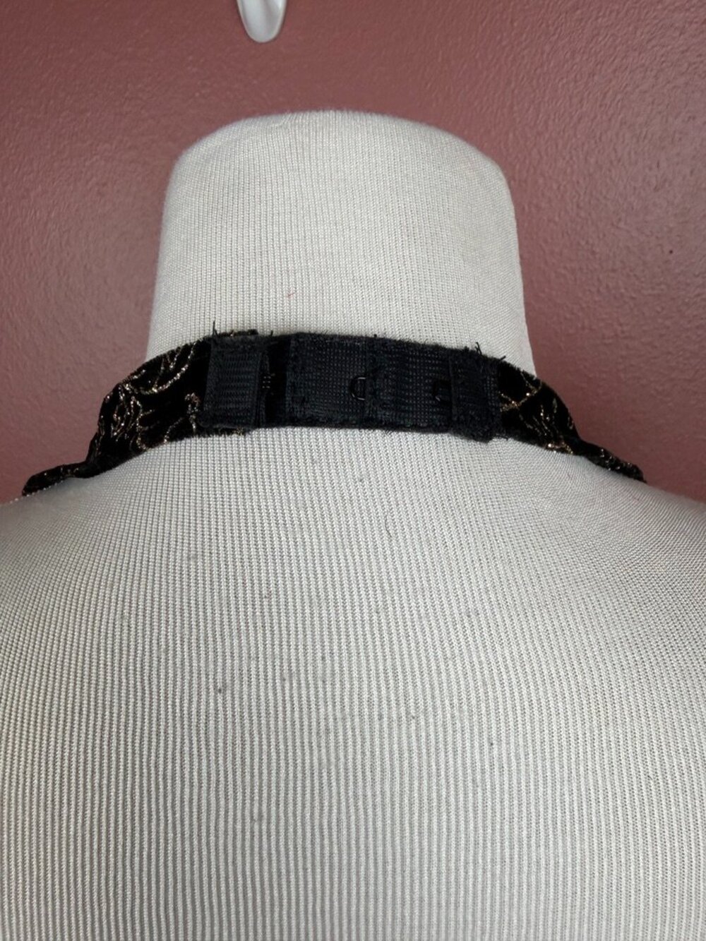 Vintage Frederick's of Hollywood Halter Mini Dress with Deep V-Neck Mesh Back - Picture 5 of 9